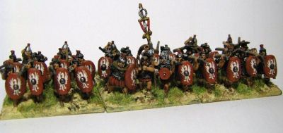 Late Roman Legion
Donnington Late Imperial Romans & Palmyrans (mixed), with Veni Vidi Vici shield transfers
Keywords: LIR EIR