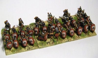 Late Roman Legion
Donnington Late Imperial Romans & Palmyrans (mixed), with Veni Vidi Vici shield transfers
Keywords: LIR EIR
