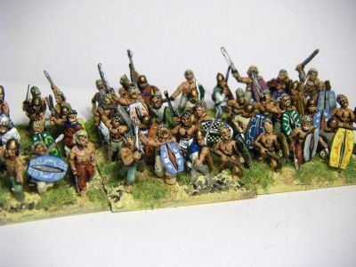 Gallic Close Formation Infantry
Mixed manufacturers, complex shield patterns from Veni Vidi Vici
Keywords: Gallic galatian EGERMAN