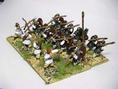 Late Roman Auxilia
Donnington Miniatures with Veni Vidi Vici Shield patterns
Keywords: EIR LIR