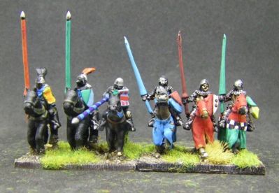 3D printed Early Knights 
Size comparison with Corvus Belli (standard size print from Eskice files) 
Keywords: efknights