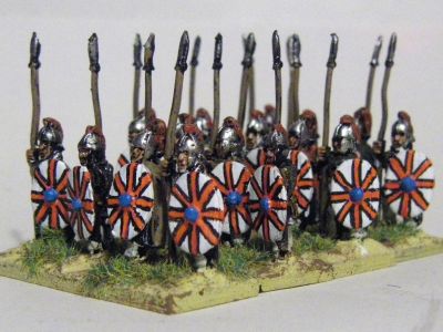 Byzantine Infantry Spearmen 
Skoutatoi or possible Late Roman/Romano British infantry 
Keywords: EBYZANTINE THEMATIC romano