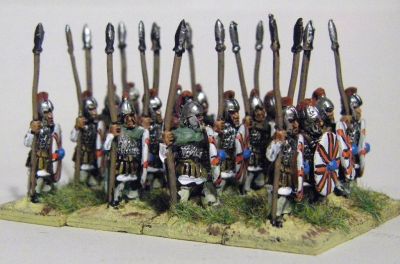 Byzantine Infantry Spearmen 
Skoutatoi or possible Late Roman/Romano British infantry 
Keywords: EBYZANTINE THEMATIC romano