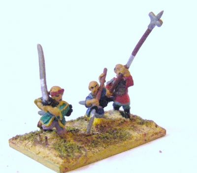 Japanese Ashigaru Infantry
Japanese Ashigaru Infantry and a Museum Miniatures Quin infantryman
Keywords: Quin ljapanese