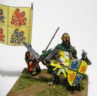 Inspiring Medieval Commander
Mirliton infantry with a rather large general from Magister Militums 25mm range
Keywords: barded medfoot