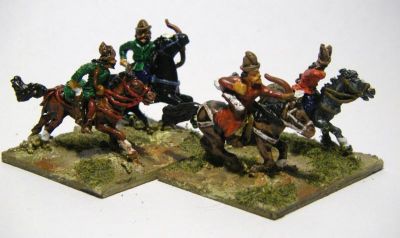 Eastern European Horse Archers
Eastern Teutonic Horse Archers from [url=http://www.vexillia.ltd.uk/]Vexilia's Mirliton Range[/url]. All-over inking on these figures. 
Keywords: teuton lhungarian lserb lpolish lithuanian tatar moldavian eefcav