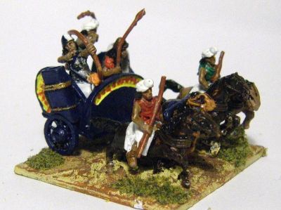 Classical Indian Chariot
from [url=http://www.museumminiatures.co.uk/pages/index.htm] Museum Miniatures [/url]. This range is not oversized compared to Essex, but looks a little skinny
Keywords: indian