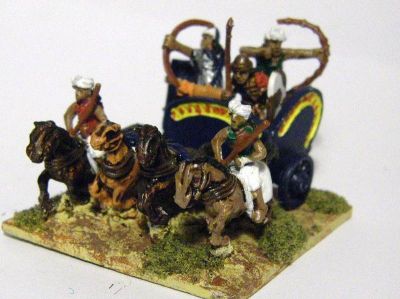 Classical Indian Chariot
from [url=http://www.museumminiatures.co.uk/pages/index.htm] Museum Miniatures [/url]. This range is not oversized compared to Essex, but looks a little skinny
Keywords: indian