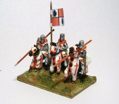 Teutonic Brother Knights 
Knights from [url=http://www.vexillia.ltd.uk/mirliton/index.html]the Vexilia-stocked Mirliton range [/url] Being Sword Brethren they can be painted in red and white. Read about the army in the [url=http://www.madaxeman.com/wiki2/tiki-index.php?page=Later+Teutonic+Knights]FoG Wiki[/url]
Keywords: teuton
