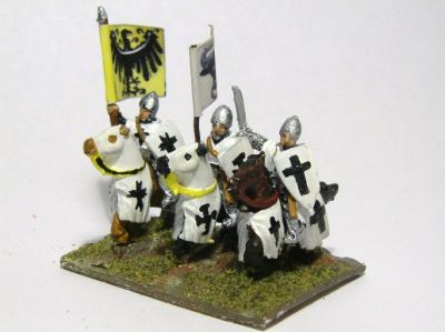 Teutonic Brother Knights 
Knights from [url=http://www.atoufigs.com] Alain Toullers XI Century range. Link through to the site where downloaded the flags at [url=http://www.madaxeman.com/wiki2/tiki-index.php?page=Later+Teutonic+Knights]FoG Wiki[/url]
Keywords: teuton