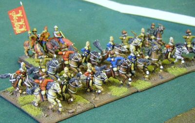Hungarian Light Horse Archers
Photo taken at BHGS Doubles Oxford 2009 - from the army used by Andy Ellis & Bob Amey
Keywords: lrussian lpolish lserbian lhungarian eeffoot