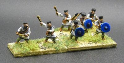Slingers and Javelinmen
WE-BE08 Early Byzantine (Justinian) - Psiloi (Slingers (12) & Javelins (12)
Keywords: MBYZANTINE