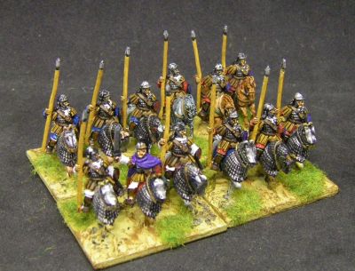 Roman Clibanarii Cavalry
Kontos, bow, shield. Random mix of 12 cavalry, including command. Figure code WE-RM09 Roman Clibanarii, 3rd century
Keywords: EIR LIR ebyzantine