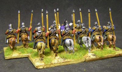 Roman Clibanarii Cavalry
Kontos, bow, shield. Random mix of 12 cavalry, including command. Figure code WE-RM09 Roman Clibanarii, 3rd century
Keywords: EIR LIR ebyzantine