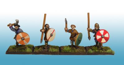 Germans - KM-1600 Later German infantry with spear and francisca (x12)
From [url=http://khurasanminiatures.tripod.com/latergerman.html]Khurasan[/url] and painted by [url=http://www.coolminiornot.com/artist/yaro]Chris Yaro[/url]
Keywords: EGERMAN lgoths bulgar gothfoot