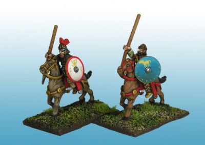 Germans - KM-1603 Later German Noble Cavalry with spear (x6)
From [url=http://khurasanminiatures.tripod.com/latergerman.html]Khurasan[/url] and painted by [url=http://www.coolminiornot.com/artist/yaro]Chris Yaro[/url]
Keywords: egerman lgoths bulgar gothcav Gothcav