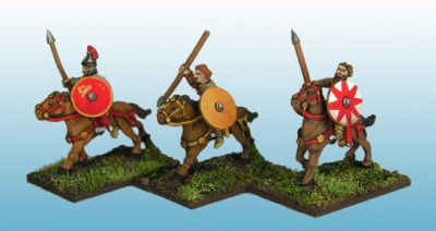 Germans - KM-1604	Later German Cavalry Followers with spear (x6)
From [url=http://khurasanminiatures.tripod.com/latergerman.html]Khurasan[/url] and painted by [url=http://www.coolminiornot.com/artist/yaro]Chris Yaro[/url]
Keywords: EGERMAN Gallic lgoths bulgar gothcav Gothcav