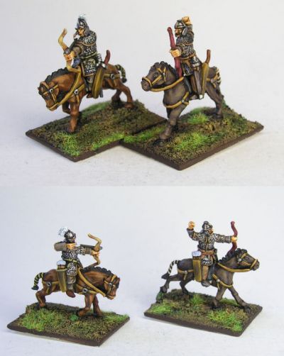 Hunnic Armoured Cavalry
Huns from [url=http://khurasanminiatures.tripod.com/hunnic.html]Khurasan Miniatures[/url] pictures supplied by the manufacturer
Keywords: Hunnic avar georgian skythian