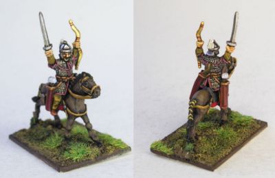 Hunnic Warlord
Huns from [url=http://khurasanminiatures.tripod.com/hunnic.html]Khurasan Miniatures[/url] pictures supplied by the manufacturer
Keywords: Hunnic avar skythian
