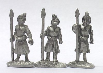 KM-1112	Indian levy foot with spears (x15)
Graeco bactrians from [url=http://khurasanminiatures.tripod.com/kushan.html]Khurasan[/url], painted by [url=http://www.ravenpainting.co.uk/]Raven painting[/url] 
Keywords: GRAECO