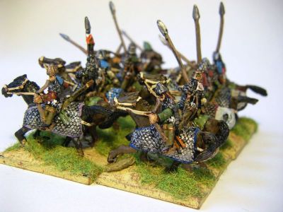 Alan & Sarmatian Cavalry
Alans & Sarmatians from [url=http://khurasanminiatures.tripod.com/sarmatian.html]Khurasan Miniatures[/url], including the odd Avar noble (anyone with a flag). Painted by me.
Keywords: alan sarmatian avar saka bosporan
