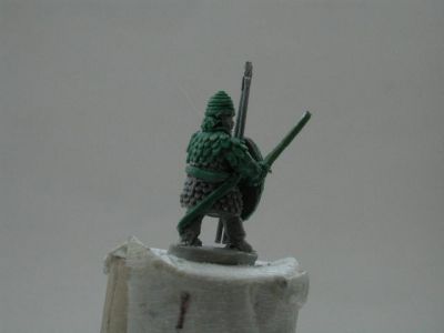 Bosporan Infantry 
Figures from [url=http://khurasanminiatures.tripod.com/]Khurasan Miniatures[/url], pictures reproduced with their permission. Bosporan Scale Armoured Infantry with Oval Shield and Spears, Attacking with Sword
Keywords: sarmatian, bosporan, slav, alan
