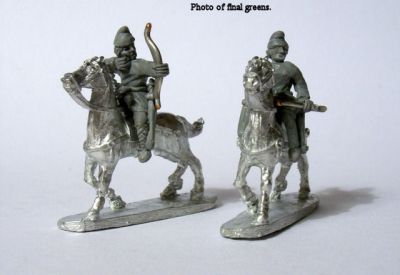 LIR Light cavalry horse archers
Figures from [url=http://khurasanminiatures.tripod.com/]Khurasan Miniatures[/url], pictures reproduced with their permission. LIR Light cavalry horse archers, shooting (x 2)
Keywords: LIR EIR