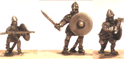 Viking Infantry from Khurasan Miniatures
New vikings from [url=http://khurasanminiatures.tripod.com/viking.html]Khurasan Miniatures[/url].  Viking Bondi/Raider/Hird/Leidang etc. infantry block, mixture of weapons (x 24, twelve different poses in each pack
Keywords: Viking