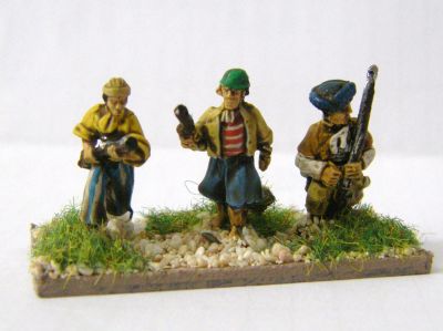 Pirate Infantry
Pirate figures. In this picture you have mostly Blue Moon with an additional figure from Old Glory's Polish range on the right
Keywords:  Pirate