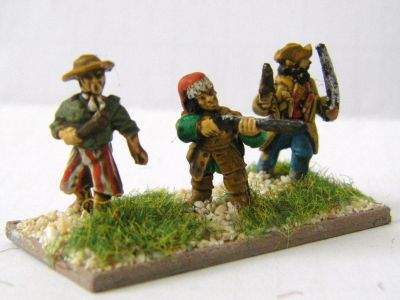 Pirate Infantry
Pirate figures. In this picture you have mostly Blue Moon with additional figure from Essex' Louis XIV dragoons in the middle
Keywords:  Pirate