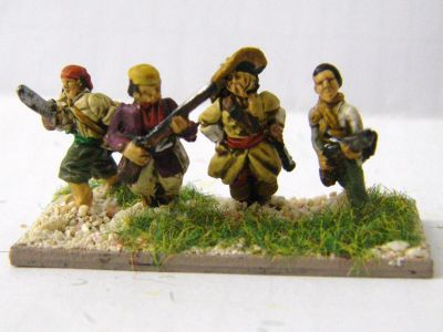 Pirate Infantry
Pirate figures. In this picture you have mostly Blue Moon with additional figures from Peter Pig (far left) Grumpys (far right)
Keywords:  Pirate