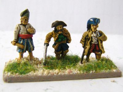 Pirate Infantry
Pirate figures. In this picture you have mostly Blue Moon with additional figures from Peter Pig, (right and centre)
Keywords:  Pirate