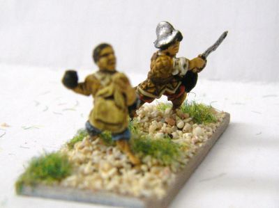 Pirate Infantry
Pirate figures. In this picture you have  Grumpys Portuguese Colonial bombers
Keywords:  Pirate