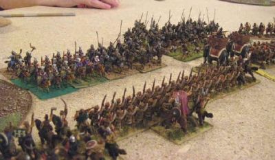 Carthaginian spearmen & elephants face Bosporan Cavalry
From Usk 2008 
Keywords: BOSPORAN HGREEK Lcarthaginian