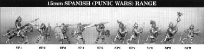 Spanish/Punic Range from Tin Soldier
Range from Tin Soldier. For figure codes see their website at [url=http://www.tinsoldieruk.com/]Tin Soldier UK[/url]
Keywords: ancspanish