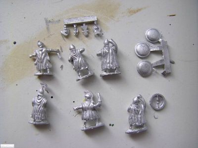Unpainted Xyston carthaginian standard bearers and musicians
New castings from Xyston - review samples, photographed as received. Some are compared with Essex figures - they are slightly larger. The tops of the standards are separate - you will need wire for spears
Keywords: LCART ECART carthage