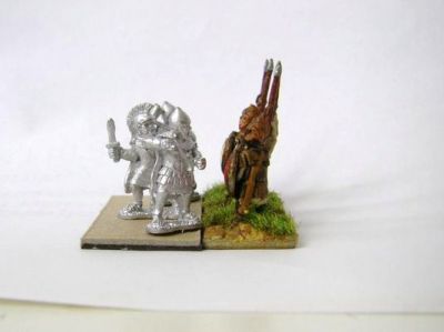 Unpainted Xyston carthaginian standard bearers and musicains compared
New castings from Xyston - review samples, photographed as received. These are compared with Essex figures - they are slightly larger. 
Keywords: LCART ECART carthage