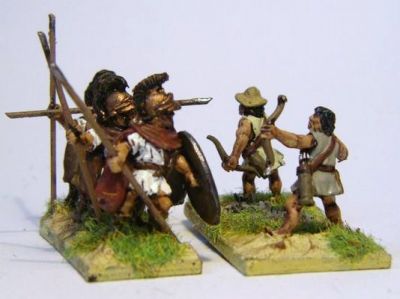 Greek Thureophoroi 
Xystons legendary huge ANC20104-Greek Thureophoroi figures next to Xyston Greek archers
Keywords: Hpeltast