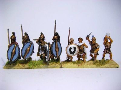 Greek Thureophoroi 
Xystons legendary huge ANC20104-Greek Thureophoroi figures next to Xyston Greek Hoplites
Keywords: Hpeltast