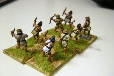 Cretan Archers
Xyston Cretan archers. They may well be their "standard" greek archer, as bizzarrely their catalogue shows the Cretan without a hat. But everyone knows Cretans have hats... They are a reasonable size for Xyston
Keywords: hskirmisher