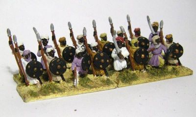 Arab Spearmen 
The legendary Essex spearman (AEA 11), with some friends from similar codes From [url=http://www.essexminiatures.co.uk/frames15anc.html]Essex's generic Arab ranges[/url]
Keywords: arab khurasanian umayyad bedouin berber