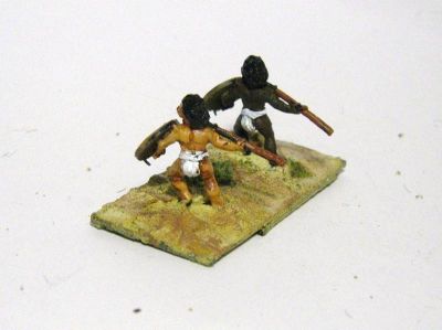 ArabArab / Numbian skirmishers
same figure, 2 paint jobs From [url=http://www.essexminiatures.co.uk/frames15anc.html]Essex's generic Arab ranges[/url]
Keywords: arab khurasanian umayyad bedouin berber nubian