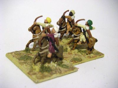 Generic Arab Horse Archers
Arab figures from Essex  code AEA5, one piece casting
Keywords: Ghaznavid arabcav abbasid bedouin arab seljuk