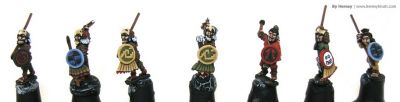 Aztec warriors 
Aztecs painted by [url=http://www.heresybrush.com/]Heresy Brush[/url] from Spain. 
Keywords: aztec