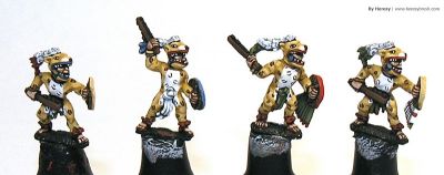 Aztec warriors - Jaguar Knights
Aztecs painted by [url=http://www.heresybrush.com/]Heresy Brush[/url] from Spain. 
Keywords: aztec