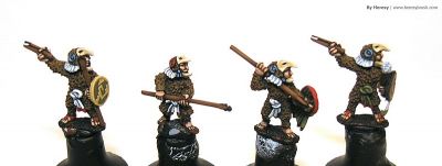 Aztec warriors - Eagle Knights
Aztecs painted by [url=http://www.heresybrush.com/]Heresy Brush[/url] from Spain. 
Keywords: aztec