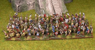 Aztec warriors 
Aztecs painted by [url=http://www.heresybrush.com/]Heresy Brush[/url] from Spain. 
Keywords: aztec