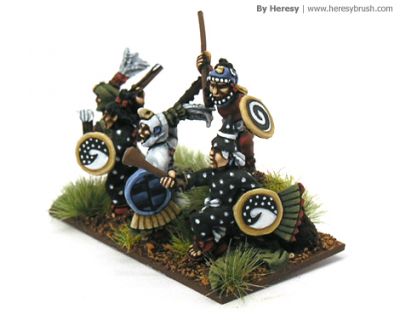 Aztec warriors - Priests
Aztecs painted by [url=http://www.heresybrush.com/]Heresy Brush[/url] from Spain. 
Keywords: aztec