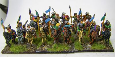 Carolingian Impetuous Cavalry 
A few mounted archers from Baueda mixed in as I had them spare
