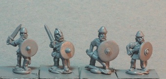 Viking Bondi with Swords 
The former 50-Paces range. Photos provided by the manufacturer [url=http://www.baueda.com]Baueda[/url]. Figure codes as per illustration or filename. Pack of 8 figures (four different poses):
Keywords: Viking